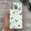 قاب گوشی Galaxy A20 - A30 سامسونگ اورجینال فانتزی سخت آینه ای لنز کرومی ایربگ دار طرح پروانه کیوت کد 167482