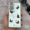 قاب گوشی Galaxy S20 FE سامسونگ اورجینال فانتزی سخت آینه ای لنز کرومی ایربگ دار طرح پروانه کیوت کد 167539