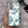 قاب گوشی Galaxy S20 FE سامسونگ اورجینال فانتزی سخت آینه ای لنز کرومی ایربگ دار طرح پروانه کیوت کد 167541