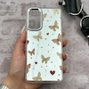 قاب گوشی Galaxy S20 FE سامسونگ اورجینال فانتزی سخت آینه ای لنز کرومی ایربگ دار طرح پروانه کیوت کد 167542
