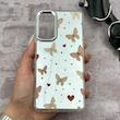قاب گوشی Galaxy S20 FE سامسونگ اورجینال فانتزی سخت آینه ای لنز کرومی ایربگ دار طرح پروانه کیوت کد 167542