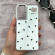 قاب گوشی Galaxy S21 FE سامسونگ اورجینال فانتزی سخت آینه ای لنز کرومی ایربگ دار طرح قلب کیوت کد 167550