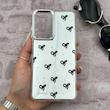 قاب گوشی Galaxy S21 FE سامسونگ اورجینال فانتزی سخت آینه ای لنز کرومی ایربگ دار طرح پاپیون کیوت کد 167552