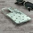 قاب گوشی Galaxy S23 FE سامسونگ اورجینال فانتزی سخت آینه ای لنز کرومی ایربگ دار طرح قلب کیوت کد 167563