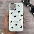 قاب گوشی iPhone 11 Pro Max آیفون اورجینال فانتزی سخت آینه ای لنز کرومی ایربگ دار طرح پروانه کیوت کد 167597