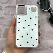 قاب گوشی iPhone 11 آیفون اورجینال فانتزی سخت آینه ای لنز کرومی ایربگ دار طرح قلب کیوت کد 167610