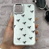 قاب گوشی iPhone 11 آیفون اورجینال فانتزی سخت آینه ای لنز کرومی ایربگ دار طرح پاپیون کیوت کد 167611