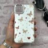 قاب گوشی iPhone 11 آیفون اورجینال فانتزی سخت آینه ای لنز کرومی ایربگ دار طرح پروانه کیوت کد 167613