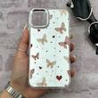 قاب گوشی iPhone 11 آیفون اورجینال فانتزی سخت آینه ای لنز کرومی ایربگ دار طرح پروانه کیوت کد 167613
