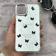 قاب گوشی iPhone 11 آیفون اورجینال فانتزی سخت آینه ای لنز کرومی ایربگ دار طرح پروانه کیوت کد 167615