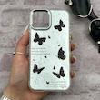 قاب گوشی iPhone 12 - iPhone 12 Pro آیفون اورجینال فانتزی سخت آینه ای لنز کرومی ایربگ دار طرح پروانه کیوت کد 167620