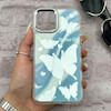 قاب گوشی iPhone 12 - iPhone 12 Pro آیفون اورجینال فانتزی سخت آینه ای لنز کرومی ایربگ دار طرح پروانه کیوت کد 167621
