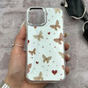 قاب گوشی iPhone 12 - iPhone 12 Pro آیفون اورجینال فانتزی سخت آینه ای لنز کرومی ایربگ دار طرح پروانه کیوت کد 167622