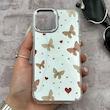 قاب گوشی iPhone 12 - iPhone 12 Pro آیفون اورجینال فانتزی سخت آینه ای لنز کرومی ایربگ دار طرح پروانه کیوت کد 167622