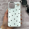 قاب گوشی iPhone 12 Pro Max آیفون اورجینال فانتزی سخت آینه ای لنز کرومی ایربگ دار طرح قلب کیوت کد 167630