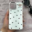 قاب گوشی iPhone 12 Pro Max آیفون اورجینال فانتزی سخت آینه ای لنز کرومی ایربگ دار طرح قلب کیوت کد 167630