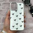 قاب گوشی iPhone 12 Pro Max آیفون اورجینال فانتزی سخت آینه ای لنز کرومی ایربگ دار طرح پاپیون کیوت کد 167632