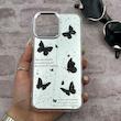 قاب گوشی iPhone 13 Pro Max آیفون اورجینال فانتزی سخت آینه ای لنز کرومی ایربگ دار طرح پروانه کیوت کد 167642
