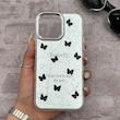قاب گوشی iPhone 14 Pro Max آیفون اورجینال فانتزی سخت آینه ای لنز کرومی ایربگ دار طرح پروانه کیوت کد 167654