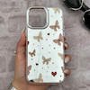 قاب گوشی iPhone 14 Pro Max آیفون اورجینال فانتزی سخت آینه ای لنز کرومی ایربگ دار طرح پروانه کیوت کد 167657
