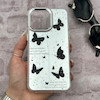 قاب گوشی iPhone 15 Pro Max آیفون اورجینال فانتزی سخت آینه ای لنز کرومی ایربگ دار طرح پروانه کیوت کد 167661