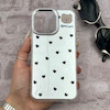 قاب گوشی iPhone 15 Pro Max آیفون اورجینال فانتزی سخت آینه ای لنز کرومی ایربگ دار طرح قلب کیوت کد 167663
