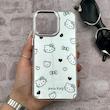 قاب گوشی iPhone 15 Pro Max آیفون اورجینال فانتزی سخت آینه ای لنز کرومی ایربگ دار طرح کیتی کیوت کد 167667