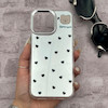 قاب گوشی iPhone 16 Pro Max آیفون اورجینال فانتزی سخت آینه ای لنز کرومی ایربگ دار طرح قلب کیوت کد 167670
