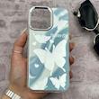 قاب گوشی iPhone 16 Pro Max آیفون اورجینال فانتزی سخت آینه ای لنز کرومی ایربگ دار طرح پروانه کیوت کد 167676