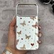 قاب گوشی iPhone 17 Pro Max آیفون اورجینال فانتزی سخت آینه ای لنز کرومی ایربگ دار طرح پروانه کیوت کد 167680