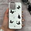 قاب گوشی iPhone 17 آیفون اورجینال فانتزی سخت آینه ای لنز کرومی ایربگ دار طرح پروانه کیوت کد 167693