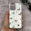 قاب گوشی iPhone 17 آیفون اورجینال فانتزی سخت آینه ای لنز کرومی ایربگ دار طرح پروانه کیوت کد 167697
