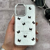 قاب گوشی iPhone 16 آیفون اورجینال فانتزی سخت آینه ای لنز کرومی ایربگ دار طرح پروانه کیوت کد 167702