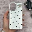 قاب گوشی iPhone 16 آیفون اورجینال فانتزی سخت آینه ای لنز کرومی ایربگ دار طرح قلب کیوت کد E23-167703
