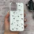 قاب گوشی iPhone 16 آیفون اورجینال فانتزی سخت آینه ای لنز کرومی ایربگ دار طرح پاپیون کیوت کد E23-167704