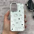 قاب گوشی iPhone 16 آیفون اورجینال فانتزی سخت آینه ای لنز کرومی ایربگ دار طرح کیتی کیوت کد E23-167707