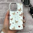 قاب گوشی iPhone 13 Pro آیفون اورجینال فانتزی سخت آینه ای لنز کرومی ایربگ دار طرح پروانه کیوت کد E23-167713