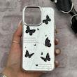 قاب گوشی iPhone 13 Pro آیفون اورجینال فانتزی سخت آینه ای لنز کرومی ایربگ دار طرح پروانه کیوت کد E23-167716