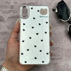 قاب گوشی iPhone XS Max آیفون اورجینال فانتزی سخت آینه ای لنز کرومی ایربگ دار طرح قلب کیوت کد 167743