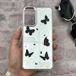 قاب گوشی Poco M3 - Redmi 9T شیائومی اورجینال فانتزی سخت آینه ای لنز کرومی ایربگ دار طرح پروانه کیوت کد 167774