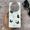 قاب گوشی Redmi A3 - Redmi A3X شیائومی اورجینال فانتزی سخت آینه ای لنز کرومی ایربگ دار طرح پروانه کیوت کد 167883