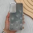 قاب گوشی Galaxy A16 سامسونگ فانتزی برجسته رزینی Luxury Case لنز و دکمه کرومی کد E40-168107