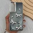 قاب گوشی Galaxy A16 سامسونگ فانتزی برجسته رزینی Luxury Case لنز و دکمه کرومی کد E40-168110