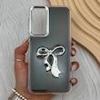 قاب گوشی Galaxy A16 سامسونگ فانتزی برجسته رزینی Luxury Case لنز و دکمه کرومی کد E40-168111