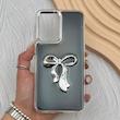 قاب گوشی Galaxy A17 سامسونگ فانتزی برجسته رزینی Luxury Case لنز و دکمه کرومی کد E40-168116