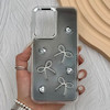 قاب گوشی Galaxy A17 سامسونگ فانتزی برجسته رزینی Luxury Case لنز و دکمه کرومی کد E40-168119