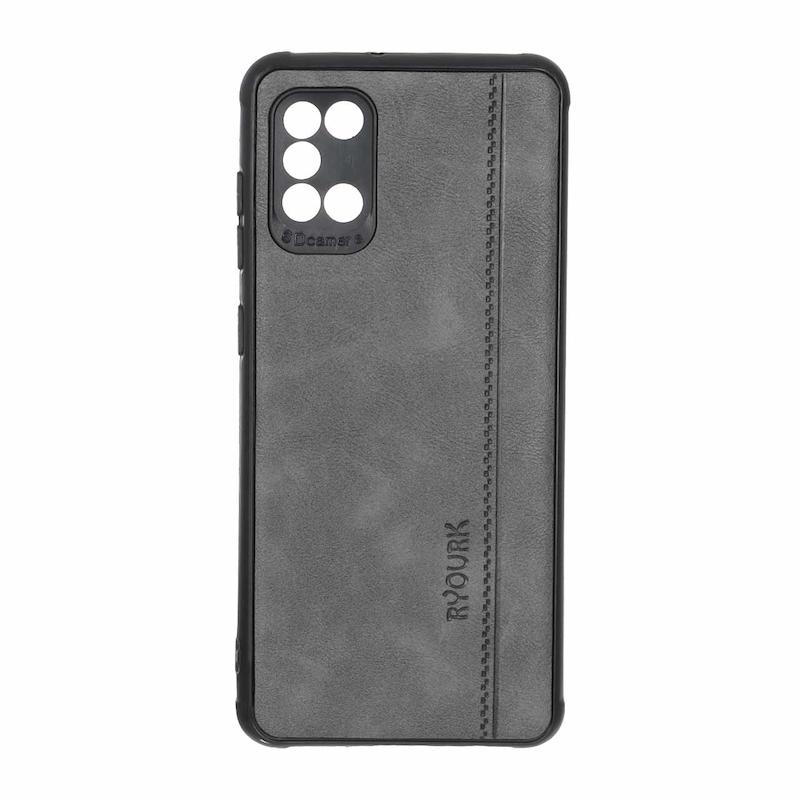 قاب گوشی Galaxy A31 سامسونگ ژله ای چرمی ساده Ryourk خاکستری کد 180908