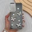 قاب گوشی Galaxy A34 سامسونگ فانتزی برجسته رزینی Luxury Case لنز و دکمه کرومی کد E40-168195