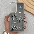 قاب گوشی Galaxy A36 سامسونگ فانتزی برجسته رزینی Luxury Case لنز و دکمه کرومی کد E40-168220