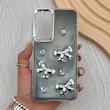 قاب گوشی Galaxy A55 سامسونگ فانتزی برجسته رزینی Luxury Case لنز و دکمه کرومی کد E40-168259